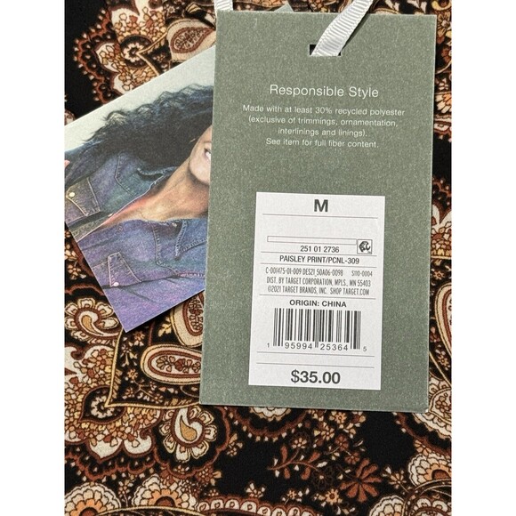 NEW! Niki Lotan Boho Hippie Paisley Long Sleeve Blouse Medium Puffy Sleeves‎ - Picture 9 of 10